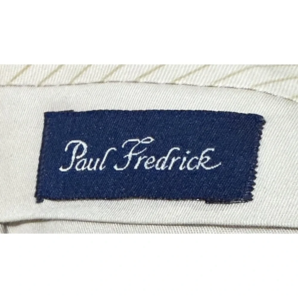 Paul Frederick Pants Mens 38X 28 Khaki  Linen Classic Fit‎ Lightweight Summer